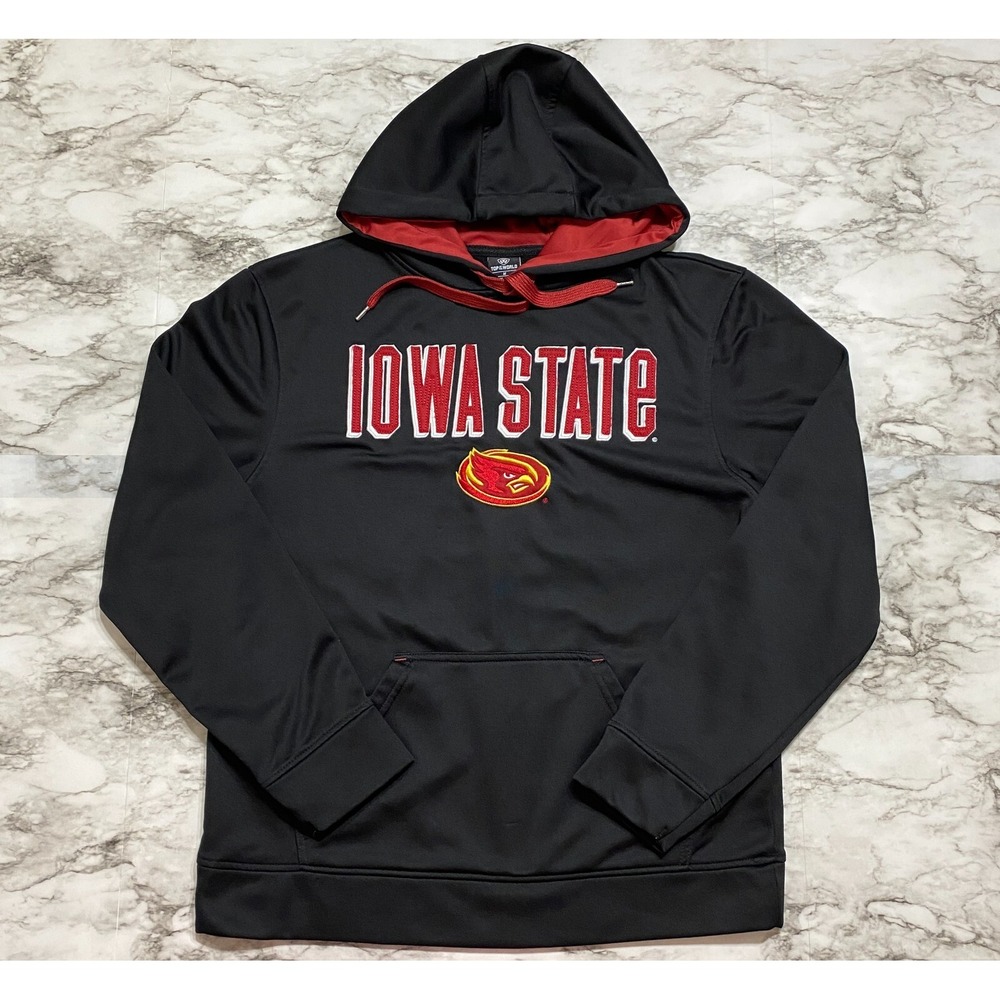 Iowa State Cardinals‎ Men's Sweatshirt M Gray Top Of The World Hoodie Spell Out